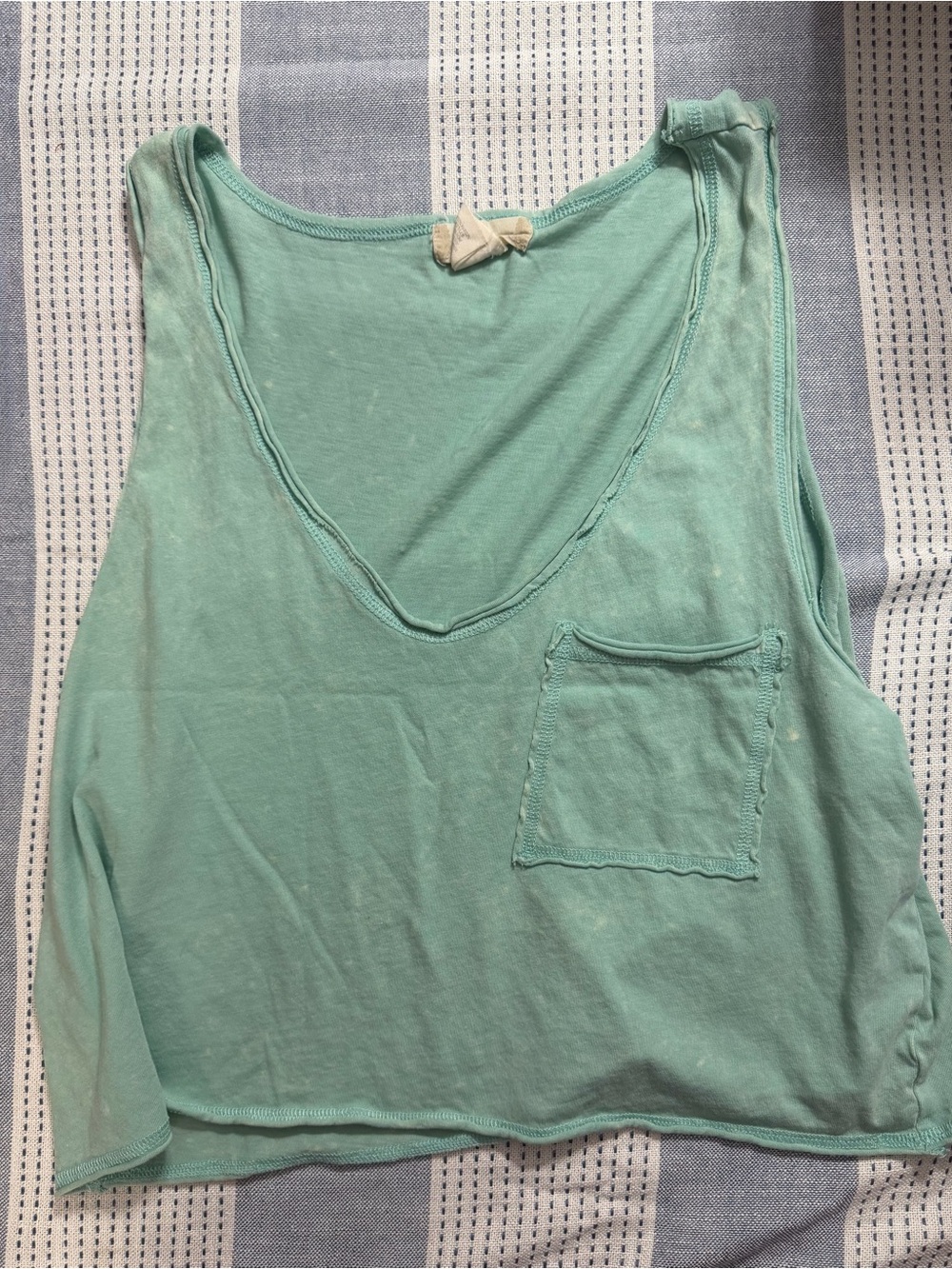 Altar’d State Cropped Tank- Turquoise - Picture 2 of 6